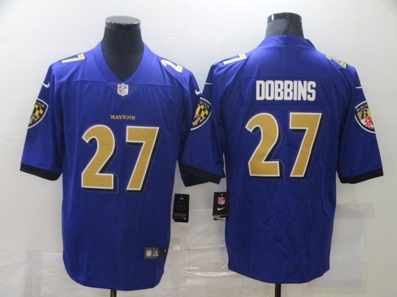 Men's Baltimore Ravens J.K. Dobbins #27 Purple Game Player Jerseys