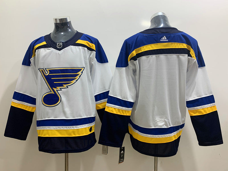 Men's St. Louis Blues White Breakaway Away Blank Jerseys