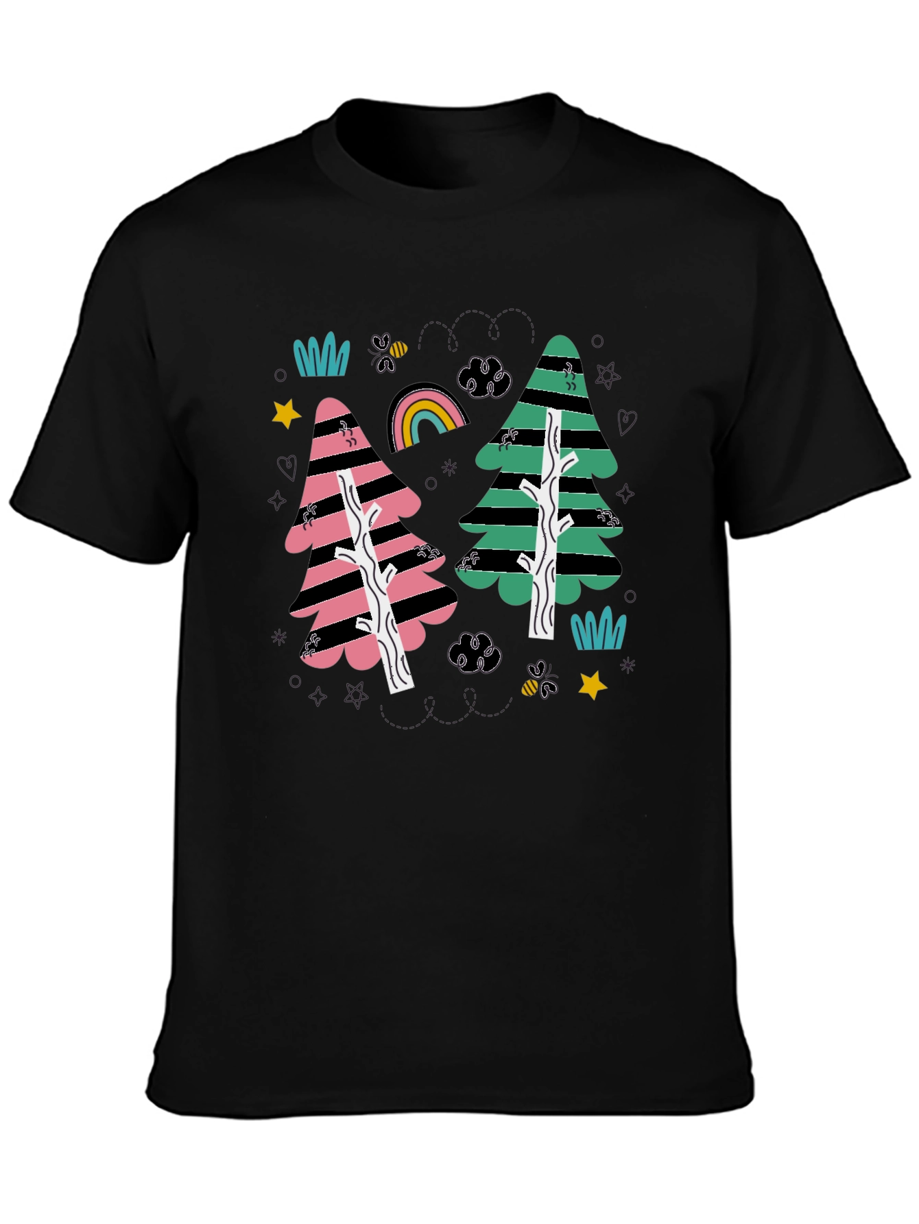 Funky Forest Black Tee