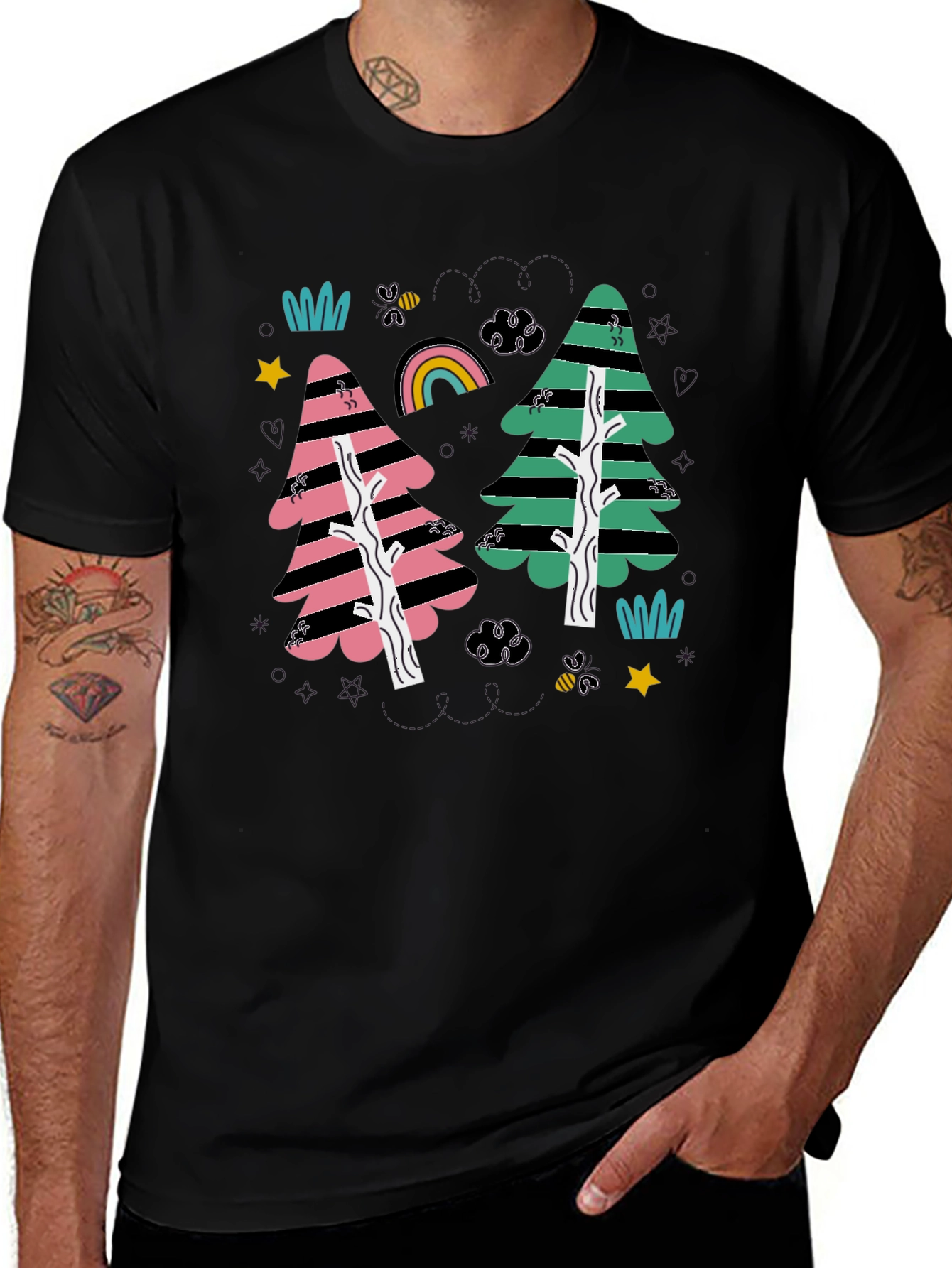 Funky Forest Black Tee