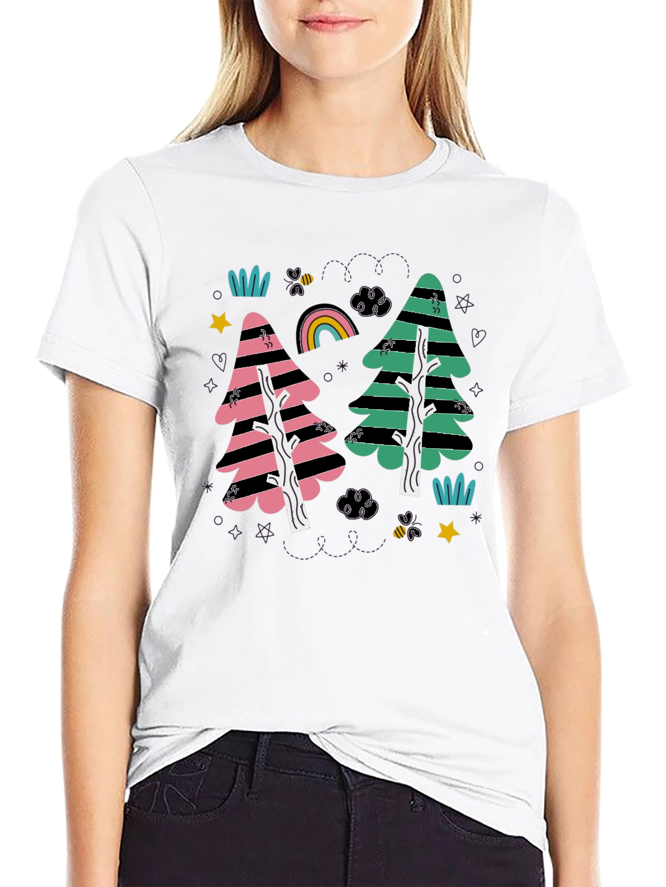 Funky Forest Black Tee