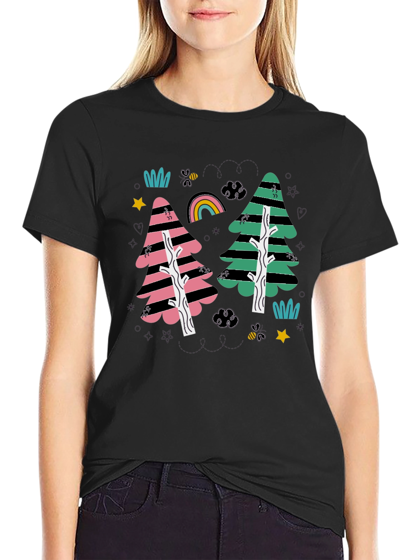 Funky Forest Black Tee