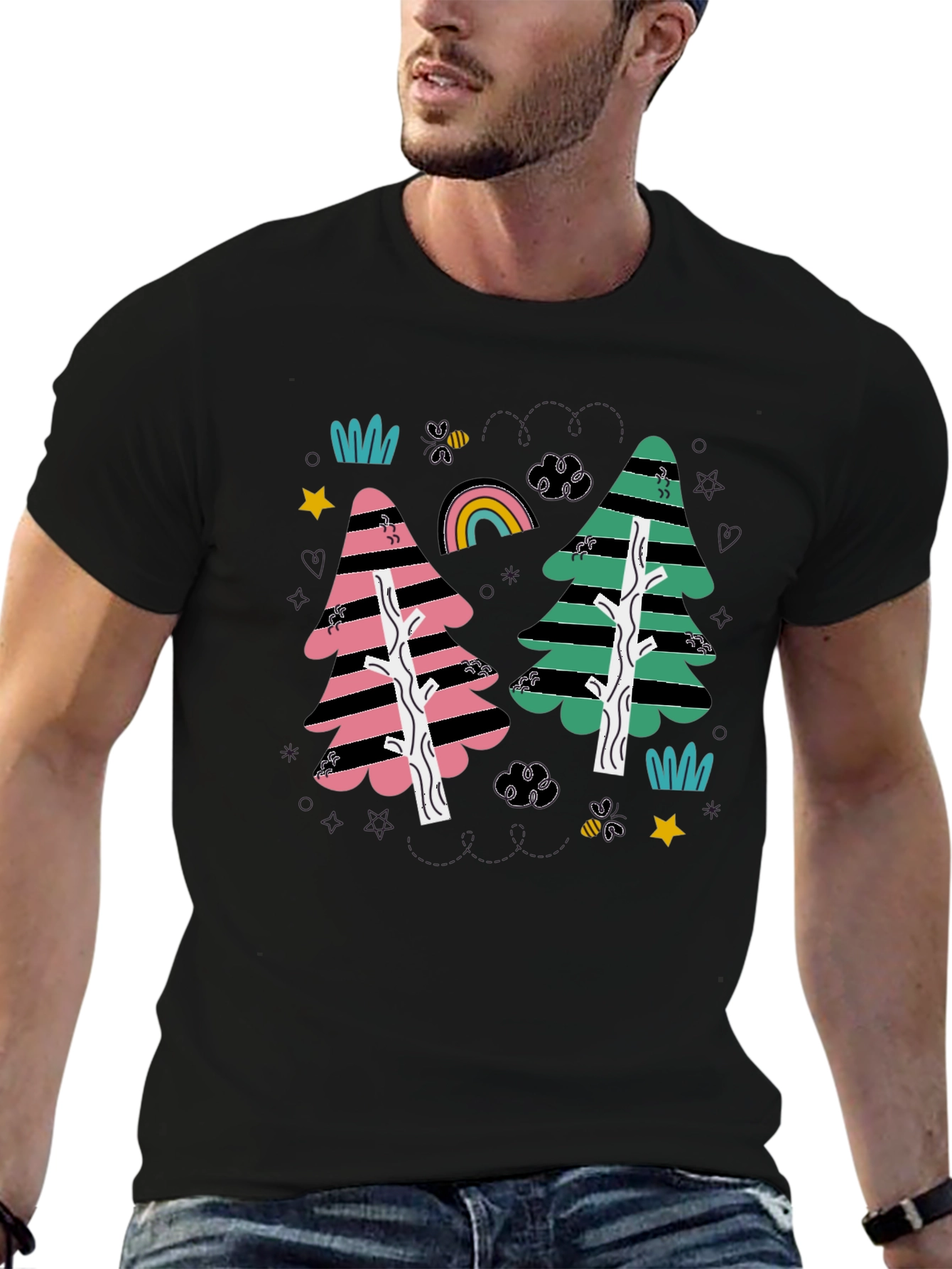 Funky Forest Black Tee