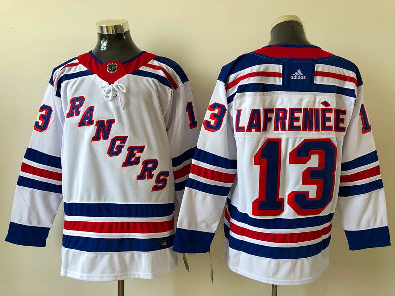 Men's New York Rangers Alexis Lafreniere #13 White Player Game Jerseys