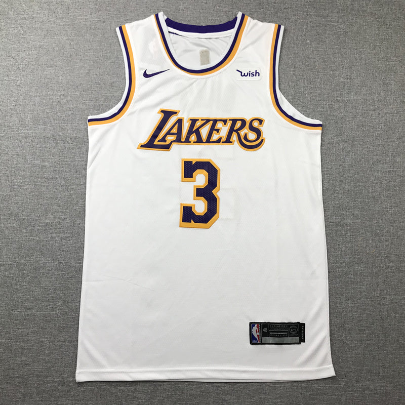 Men's Los Angeles Lakers Anthony Davis White #3 NBA Swingman Jerseys