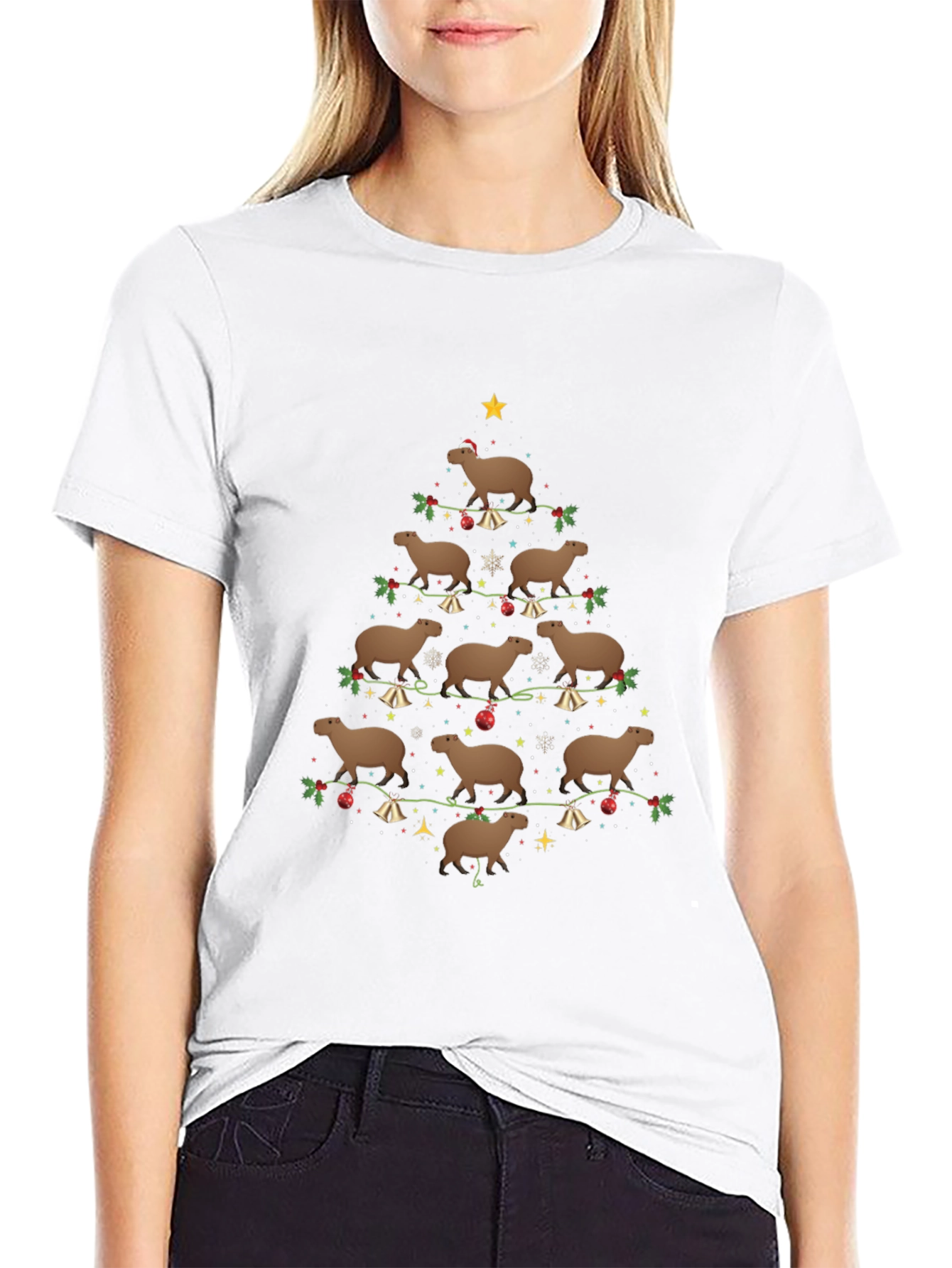 Capybara Christmas Tree T-Shirt