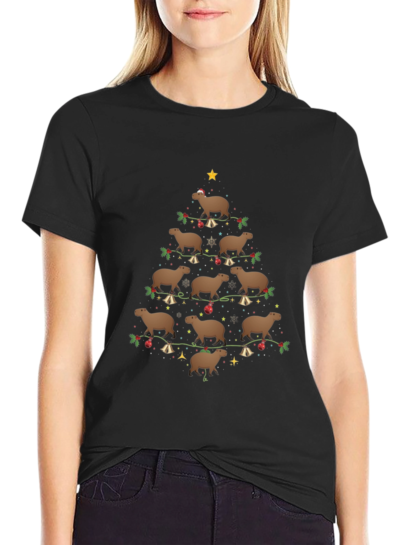 Capybara Christmas Tree T-Shirt