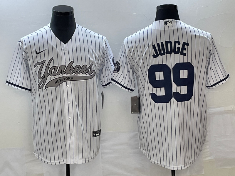 Men's New York Yankees Aaron Judge #99 White Game Jerseys Joint Edition