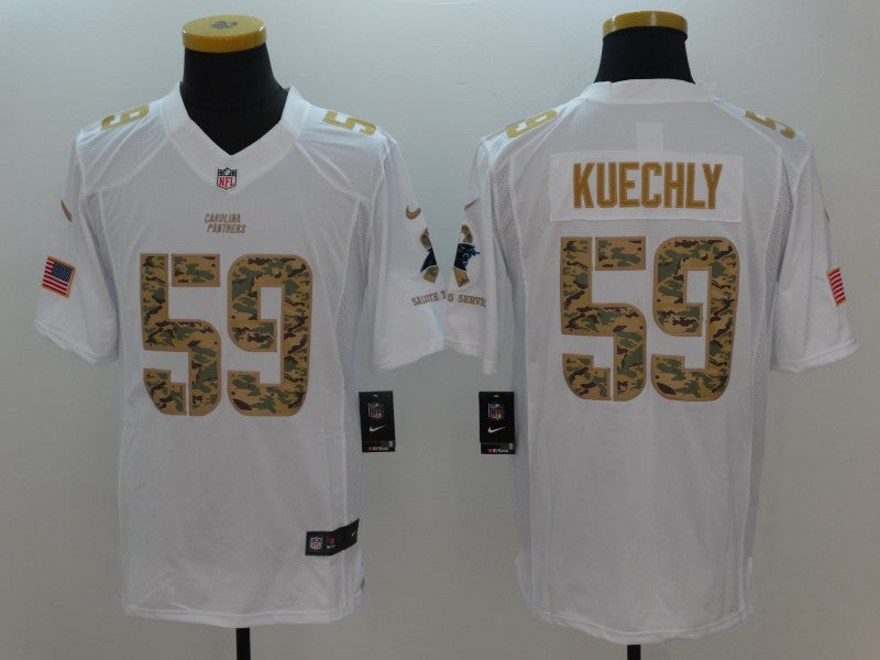 Men's Carolina Panthers Luke Kuechly #59 White Game Player Jerseys