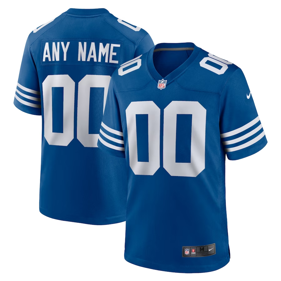 Custom1 Indianapolis Colts Royal Alternate Jerseys