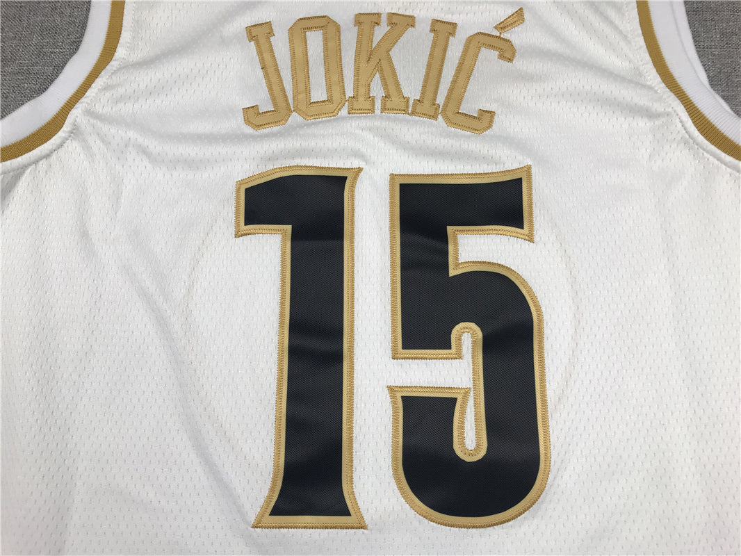 Men's Denver Nuggets Nikola Jokic #15 White Swingman Player Jerseys