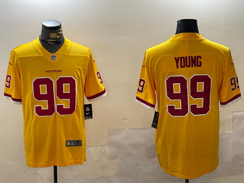 Men's Washington Commanders Chase Young #99 Yellow Game Jerseys