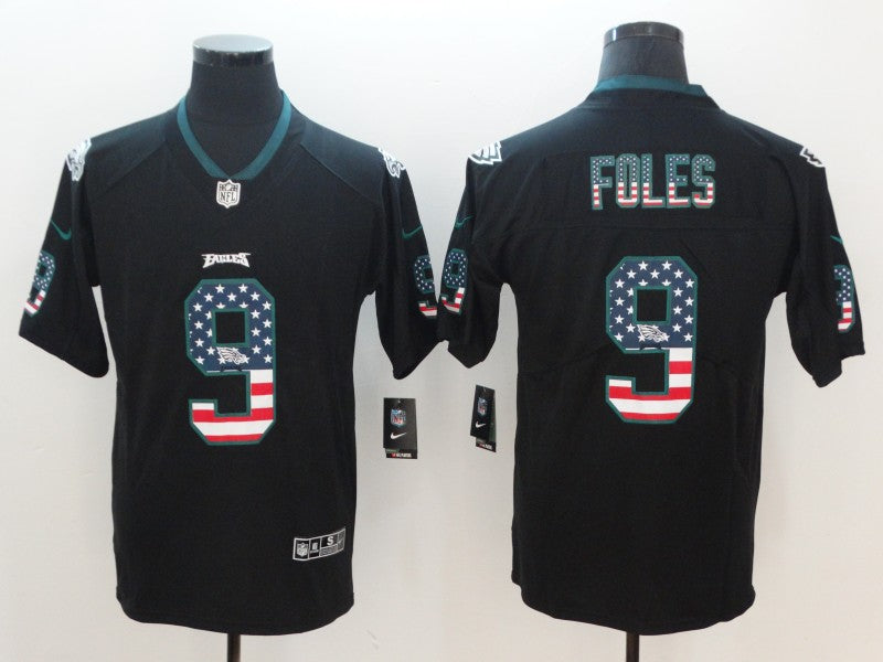 Men's Philadelphia Eagles Nick Foles #9 Black Team Game Jerseys