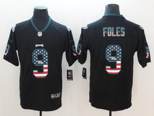 Men's Philadelphia Eagles Nick Foles #9 Black Team Game Jerseys