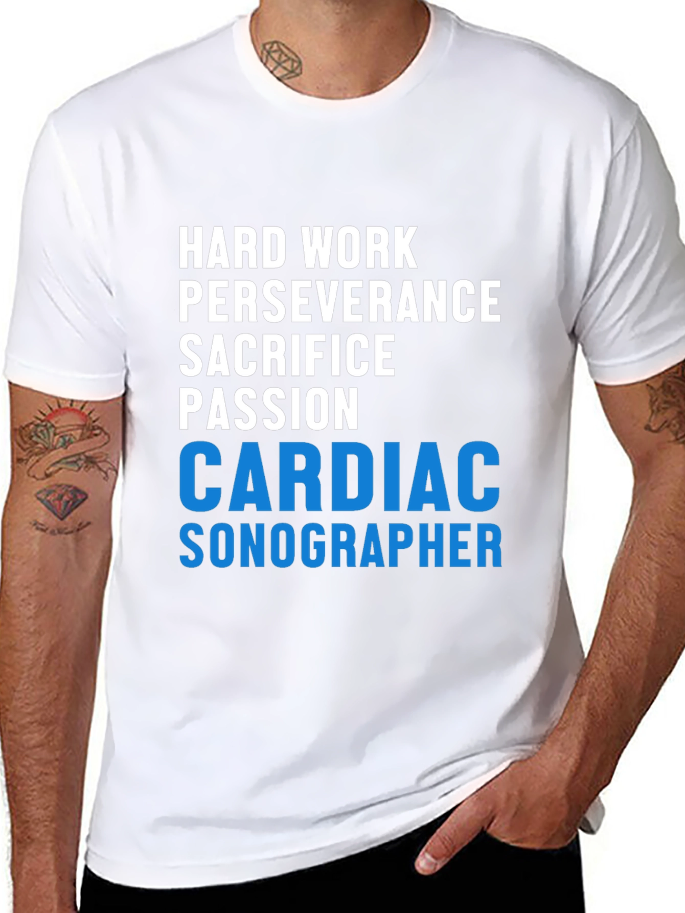 Cardiac Sonographer T-Shirt - Hard Work Passion