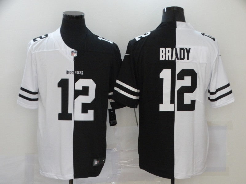 Men's Tampa Bay Buccaneers Tom Brady #12 Black/White Game Jerseys