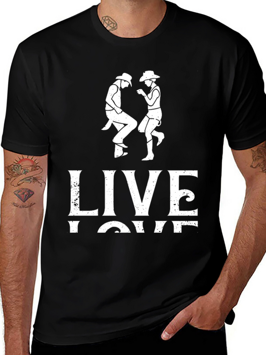 Live Love Line Dance Graphic T-Shirt