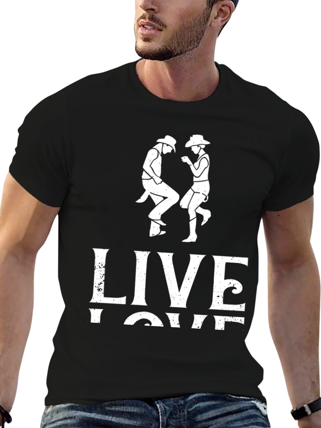 Live Love Line Dance Graphic T-Shirt