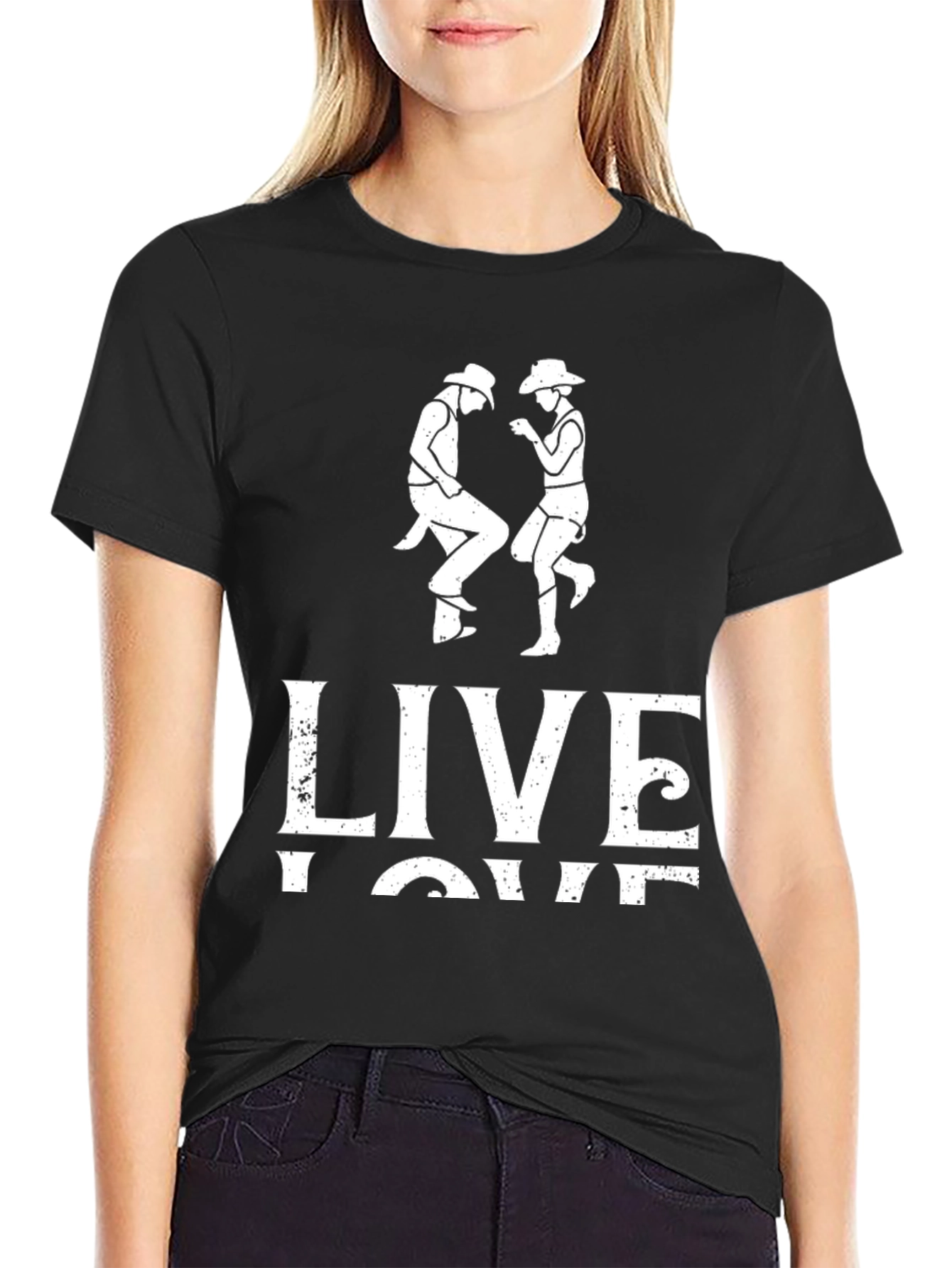 Live Love Line Dance Graphic T-Shirt