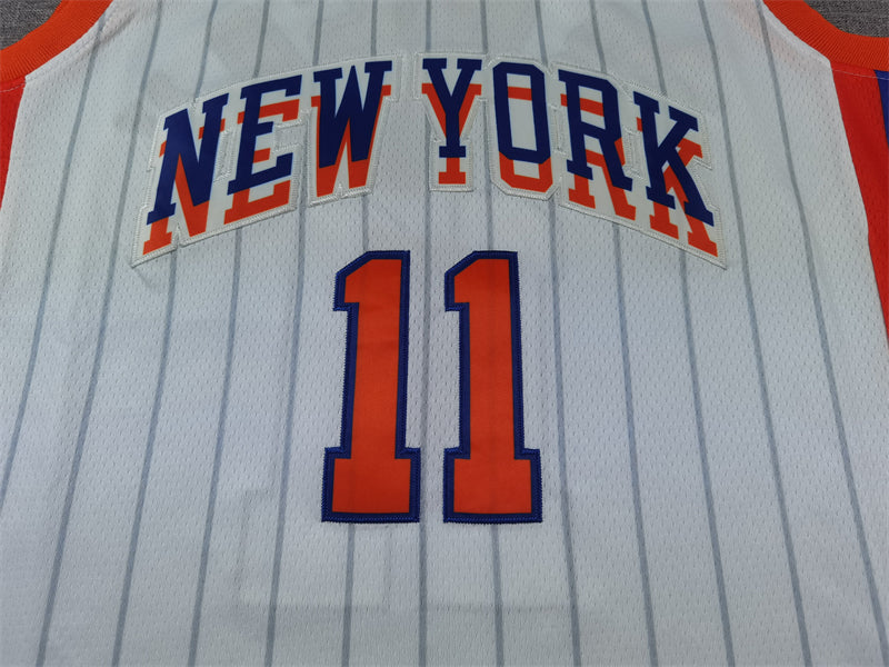 Men's New York Knicks Jalen Brunson #11 White 2024/25 Swingman Player Jerseys - City Edition