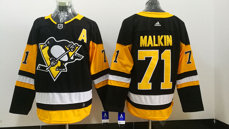 Men's Pittsburgh Penguins Evgeni Malkin #71 Black Player Jerseys