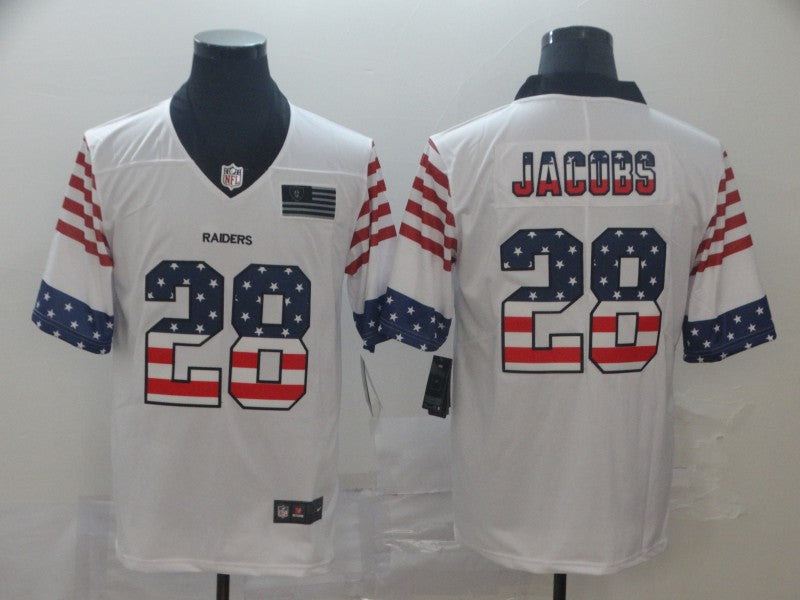 Men's Las Vegas Raiders Josh Jacobs #28 White Alternate Game Jerseys