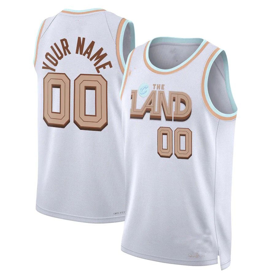 Men's Cleveland Cavaliers White 2022/23 Swingman Custom Jerseys - City Edition