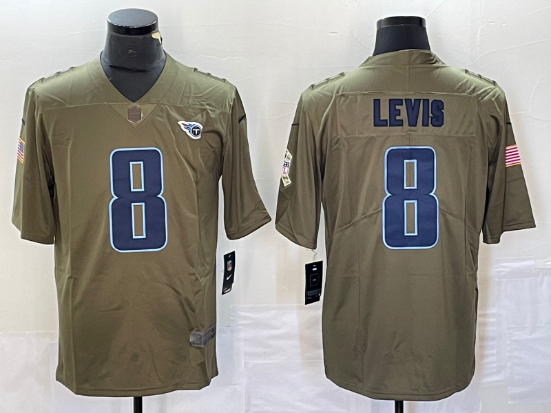 Men's Tennessee Titans Will Levis #8 Brown Game Player Jerseys