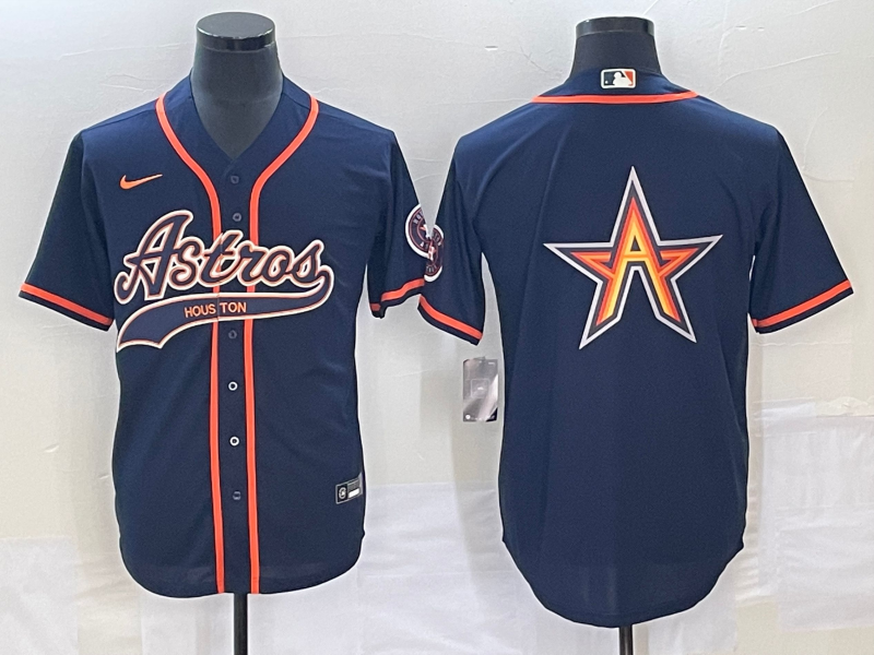 Men's Houston Astros Navy Alternate Replica Jerseys Joint Edition