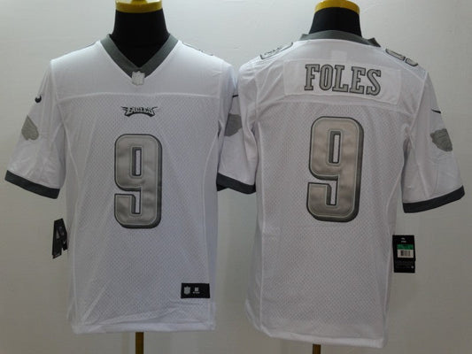 Men's Philadelphia Eagles Nick Foles #9 White Game Player Jerseys