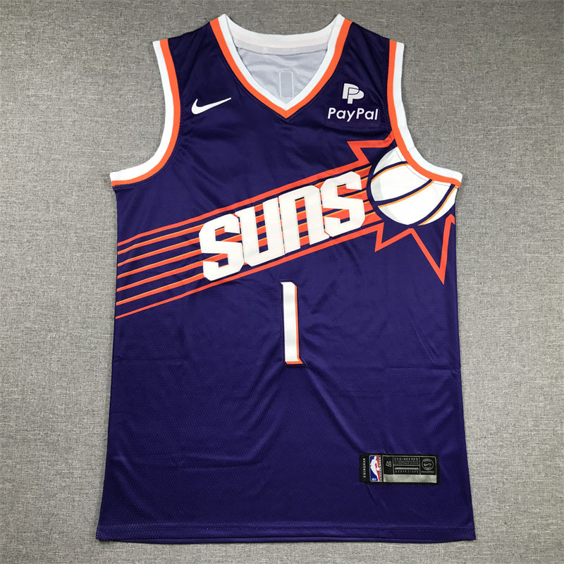 Men's Phoenix Suns Devin Booker #1 Purple 2023/24 Fast Break Replica Jerseys - Icon Edition