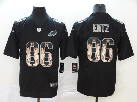 Men's Philadelphia Eagles Zach Ertz #86 Black Player Game Jerseys