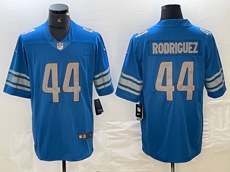 Men's Detroit Lions Malcolm Rodriguez #44 Blue Game Player Jerseys