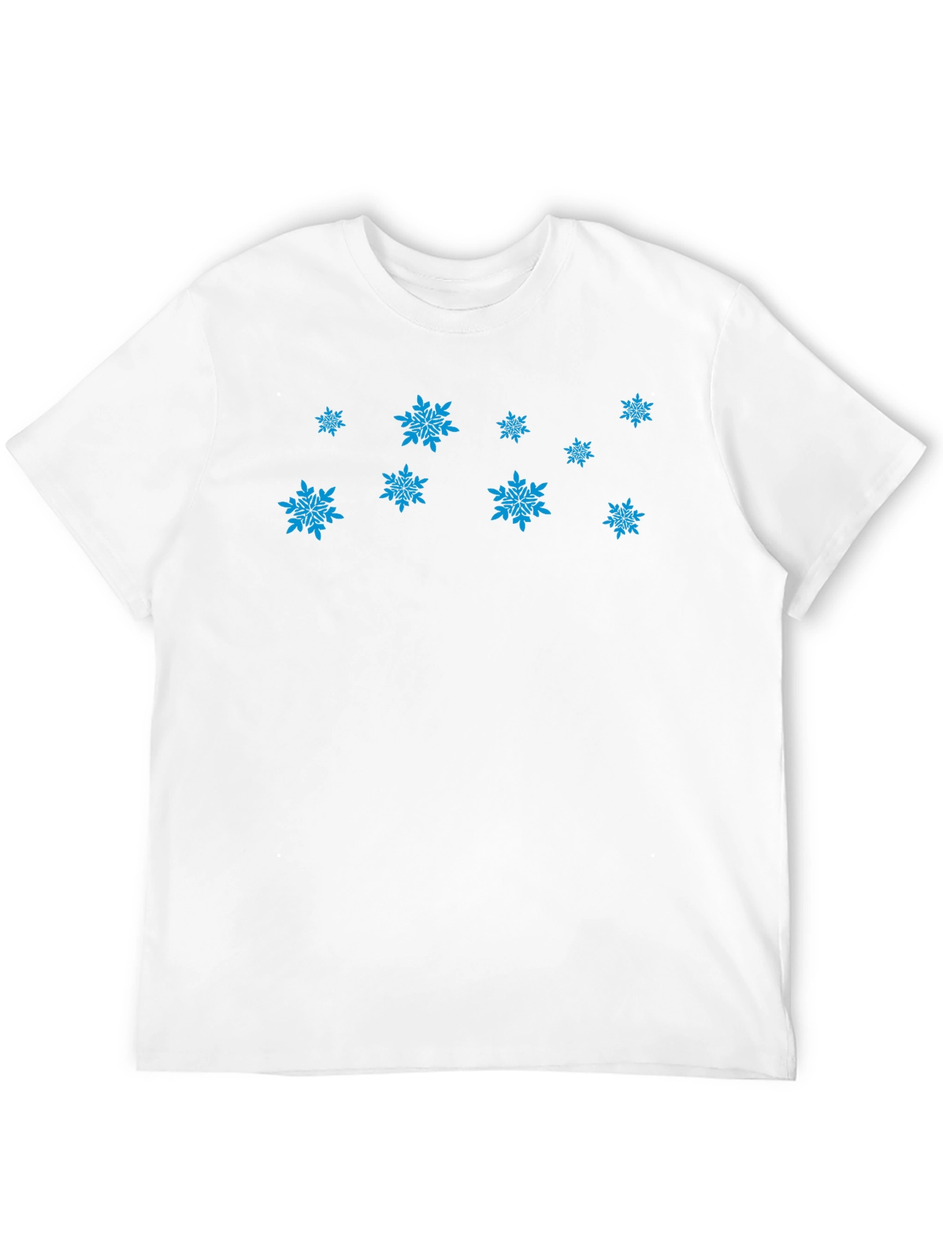 Snowflake Pattern Black T-Shirt