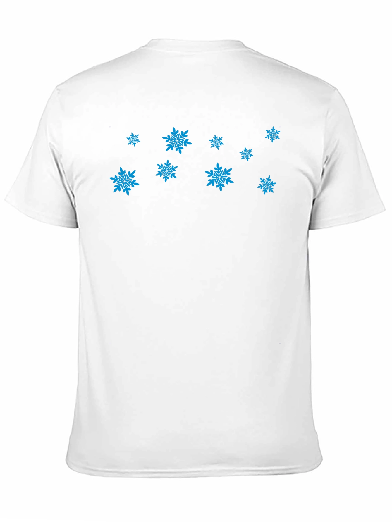 Snowflake Pattern Black T-Shirt
