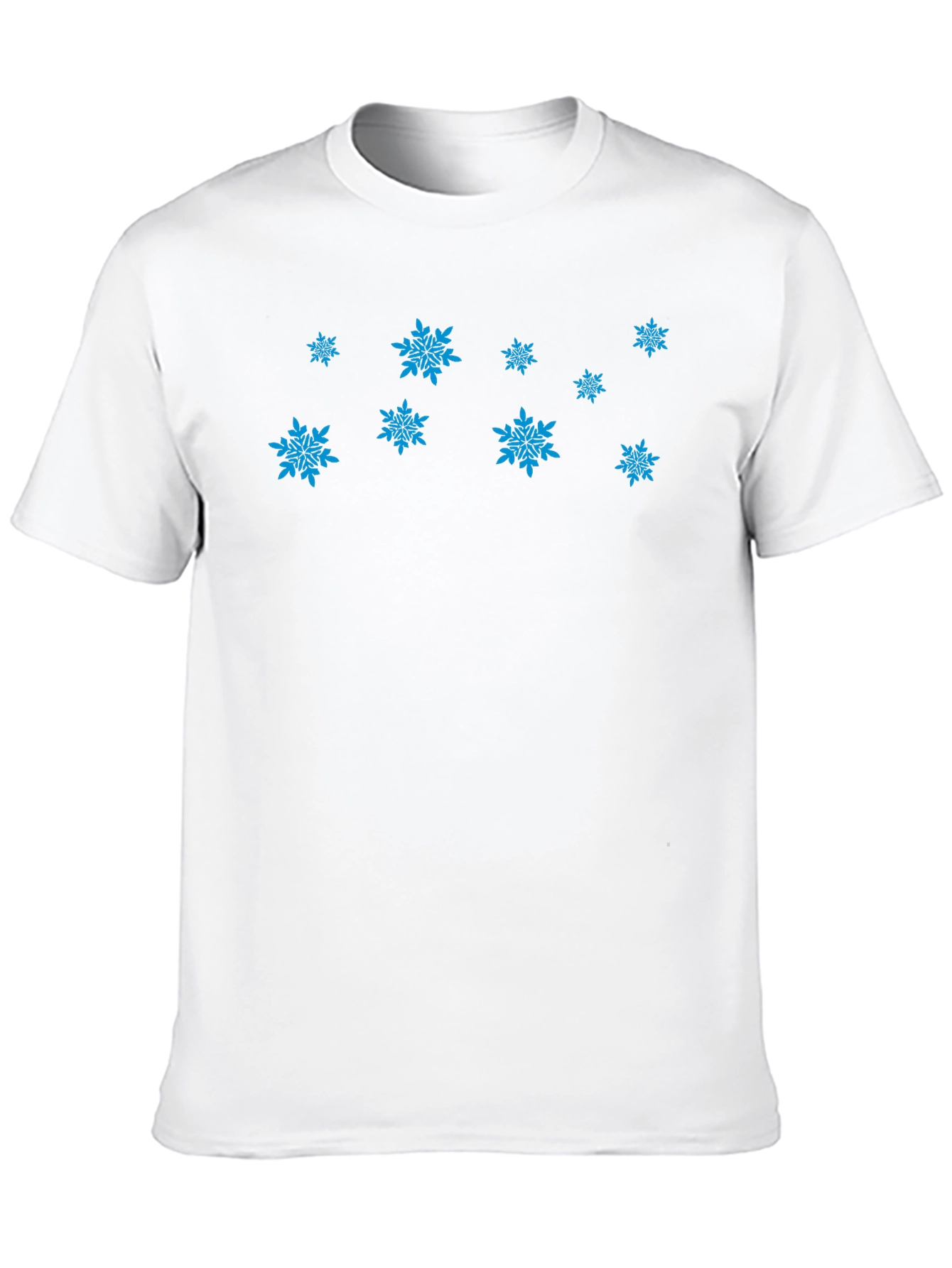 Snowflake Pattern Black T-Shirt