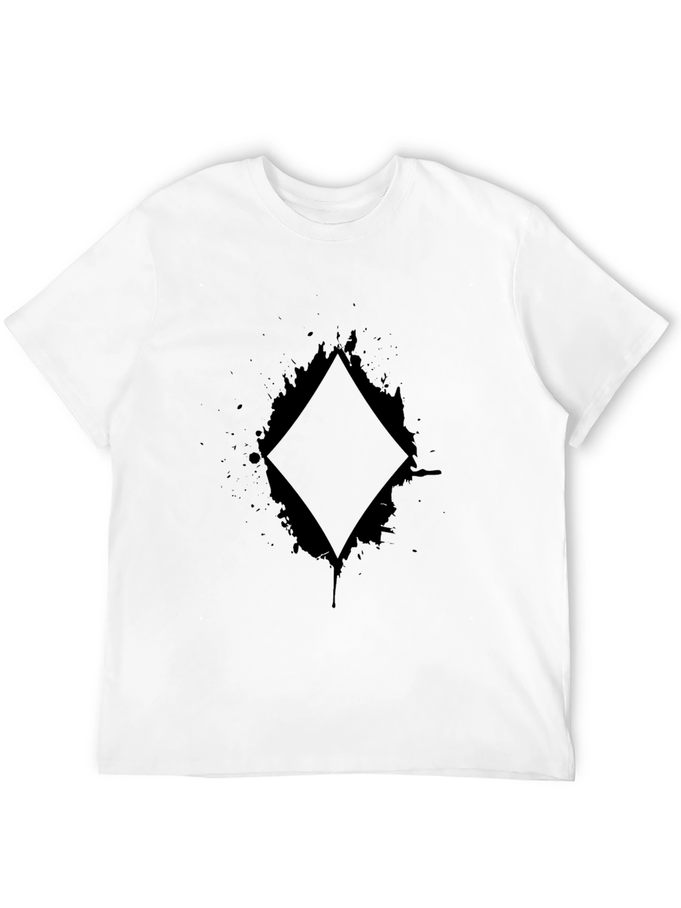 Diamond Graphic Black T-Shirt - Stylish Casual Wear
