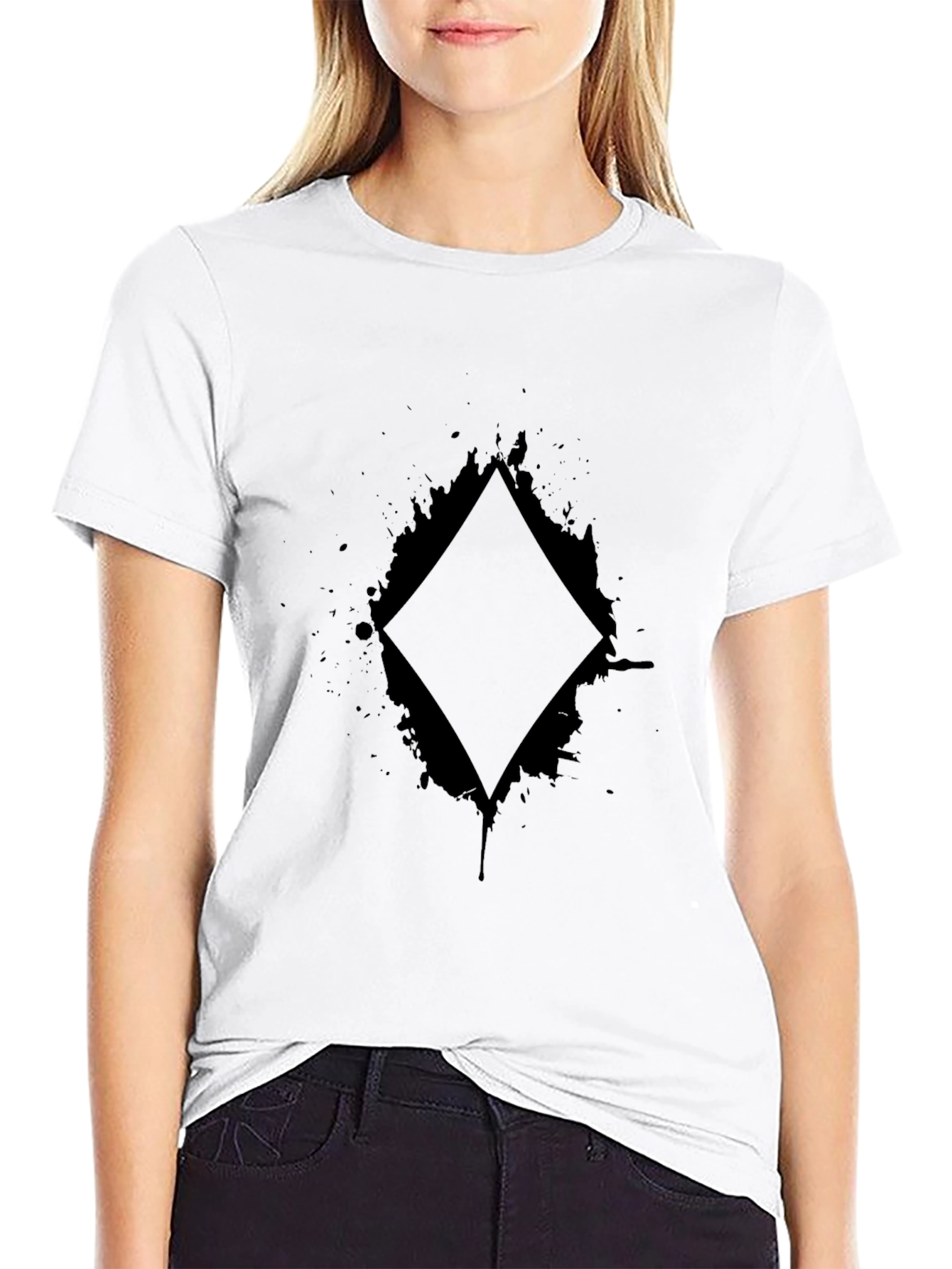 Diamond Graphic Black T-Shirt - Stylish Casual Wear
