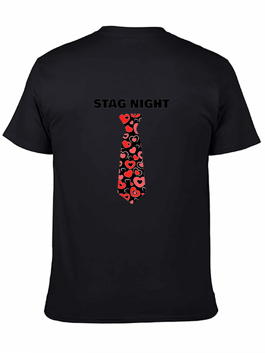 Stag Night Heart Tie T-Shirt