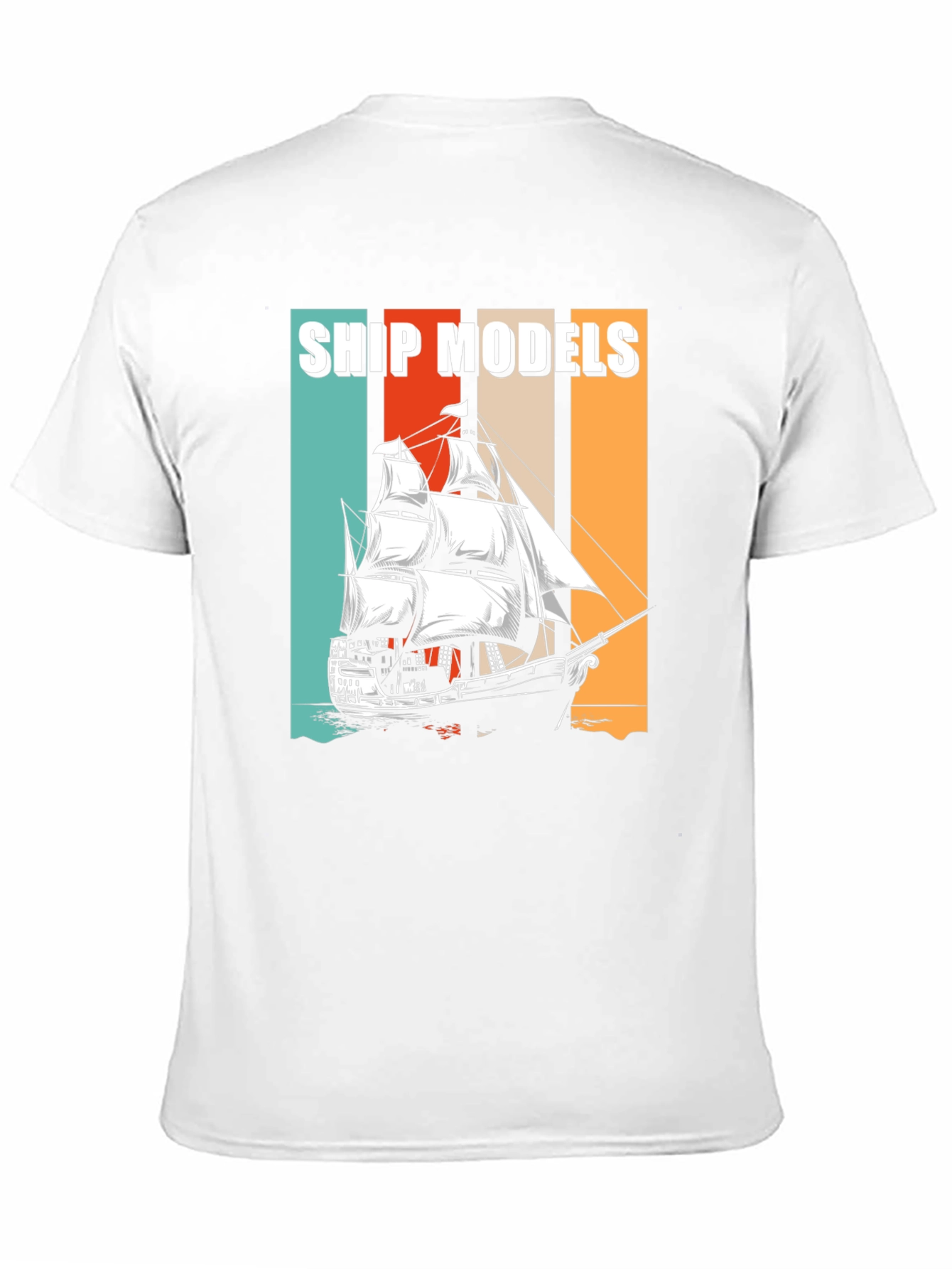 Ship Models Graphic Tee - Retro Nautical Design