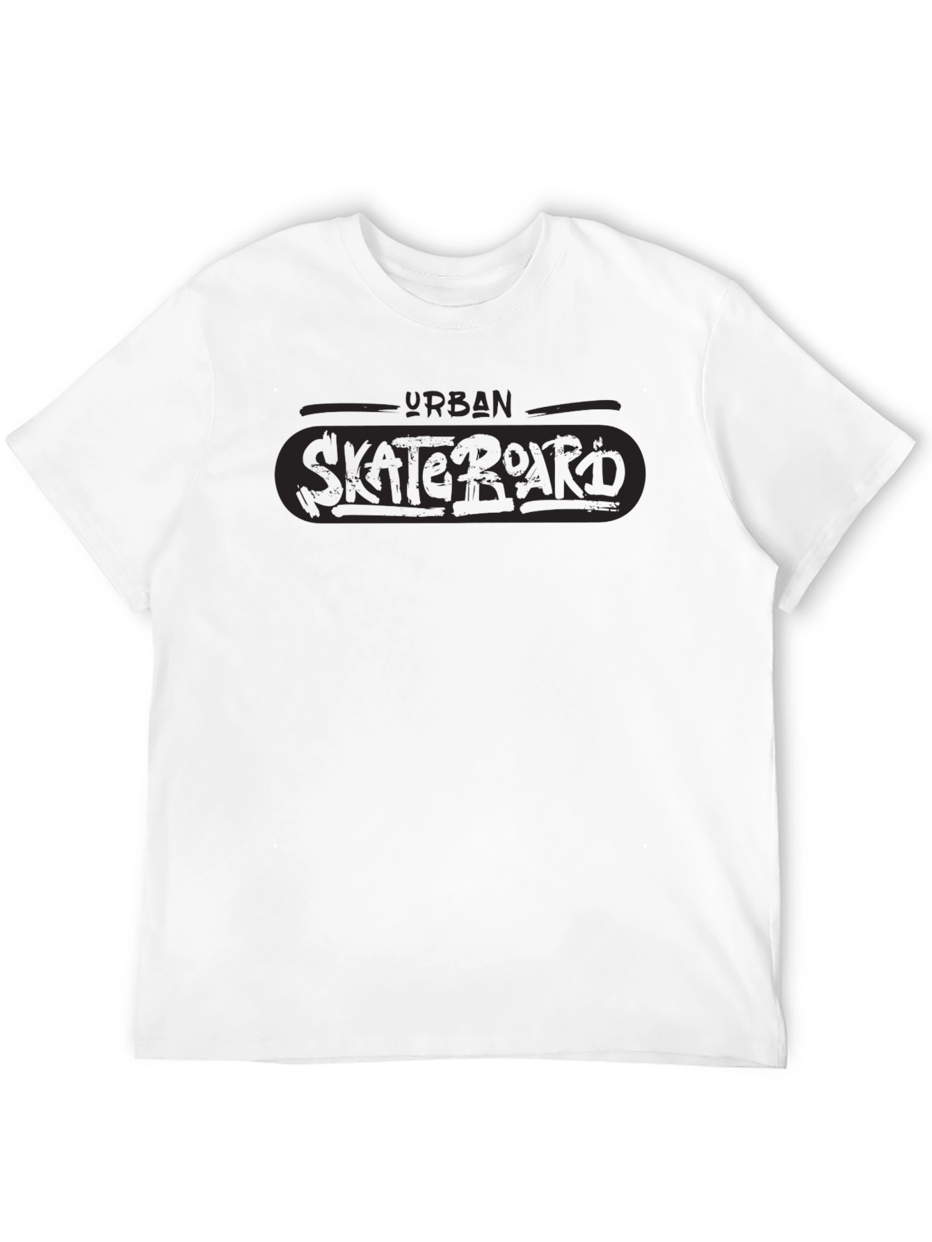 Urban Skateboard Graphic Tee - Black