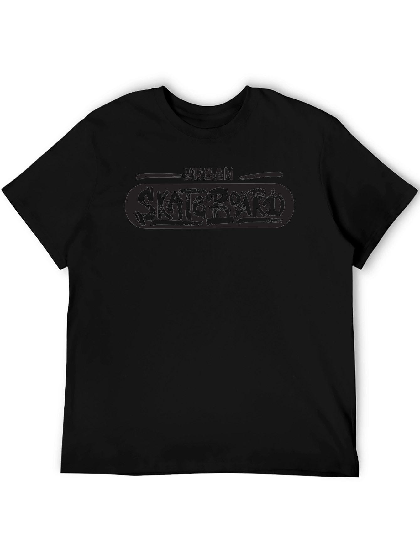 Urban Skateboard Graphic Tee - Black