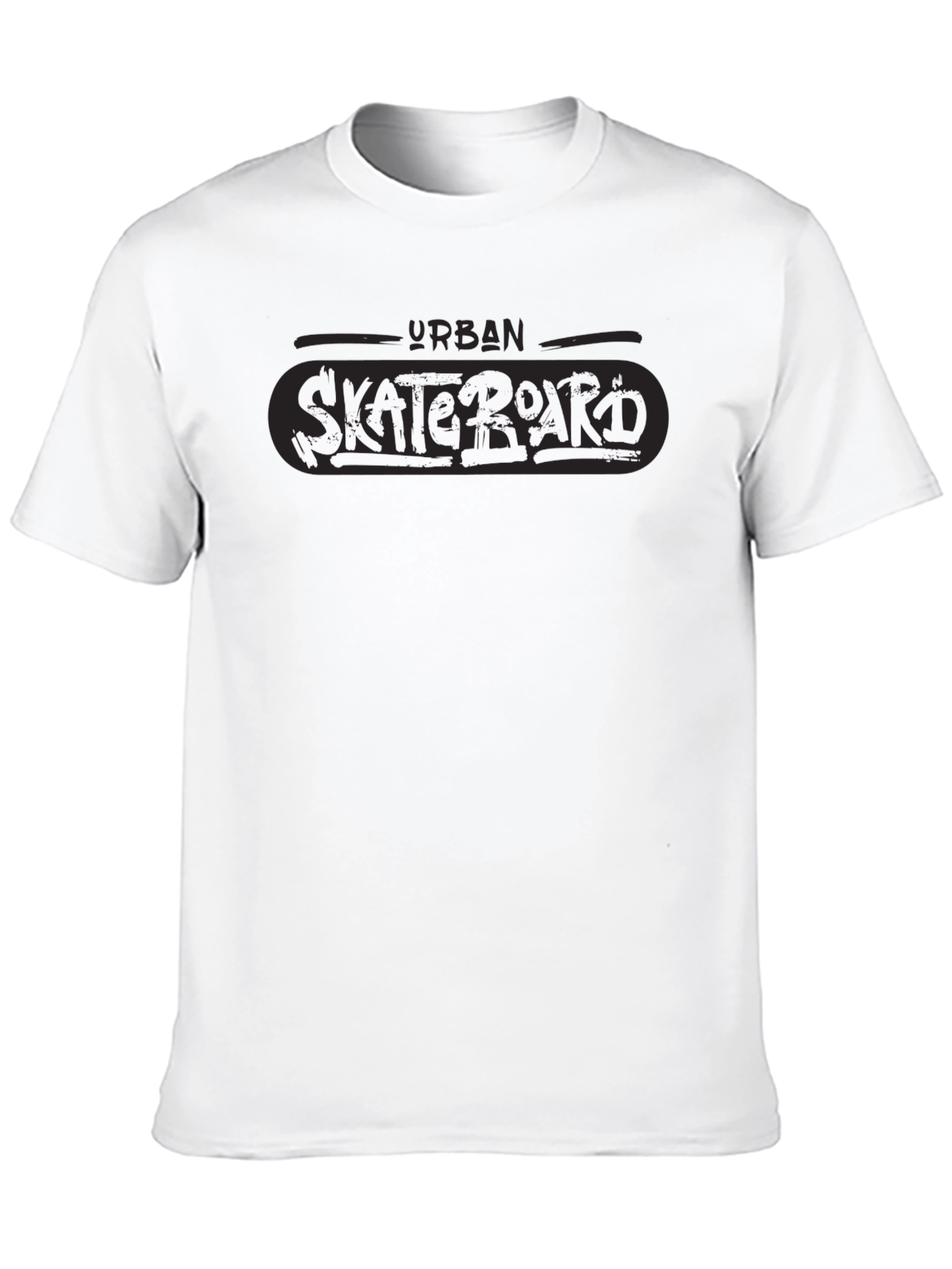 Urban Skateboard Graphic Tee - Black