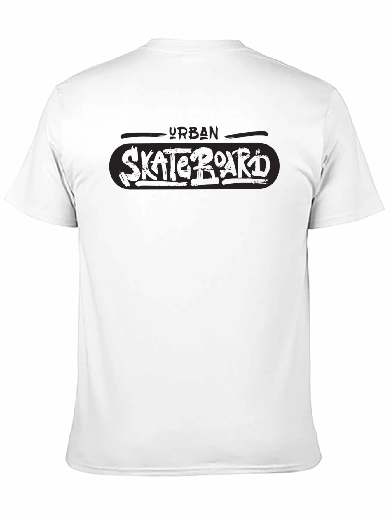 Urban Skateboard Graphic Tee - Black