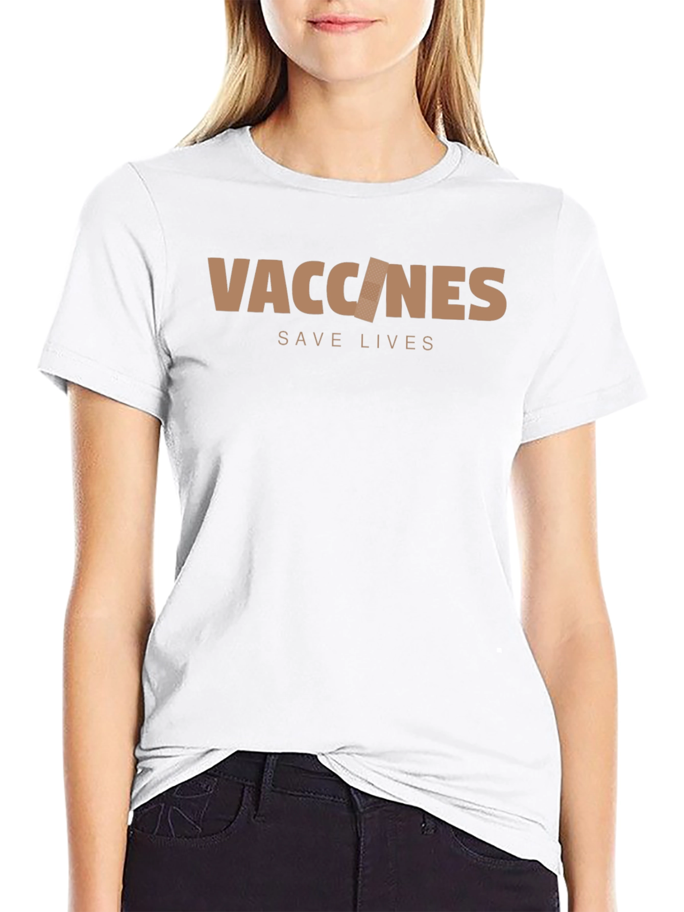 Vaccines Save Lives Graphic Tee - Black