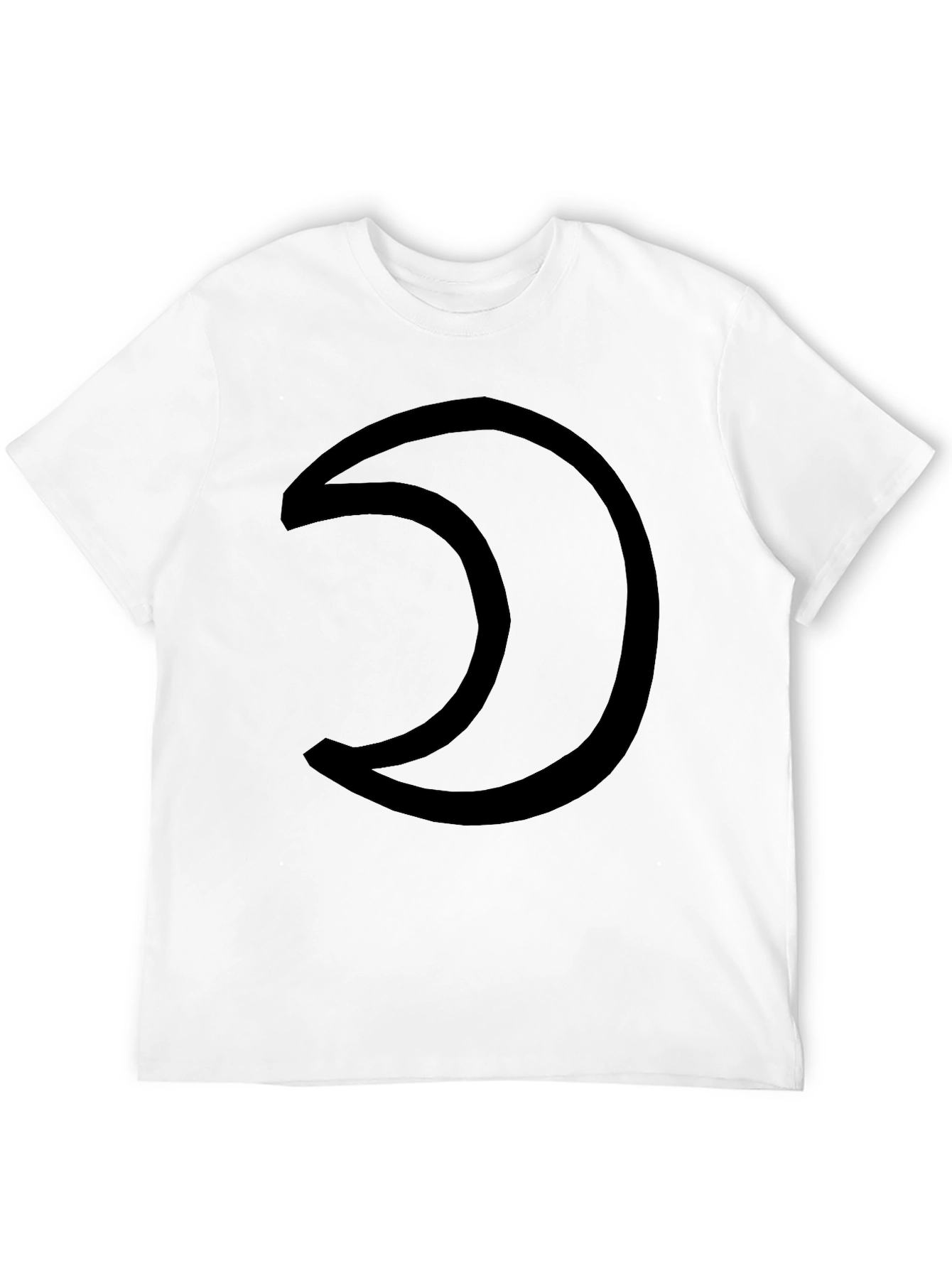Mens Black Crescent Moon Graphic T-Shirt