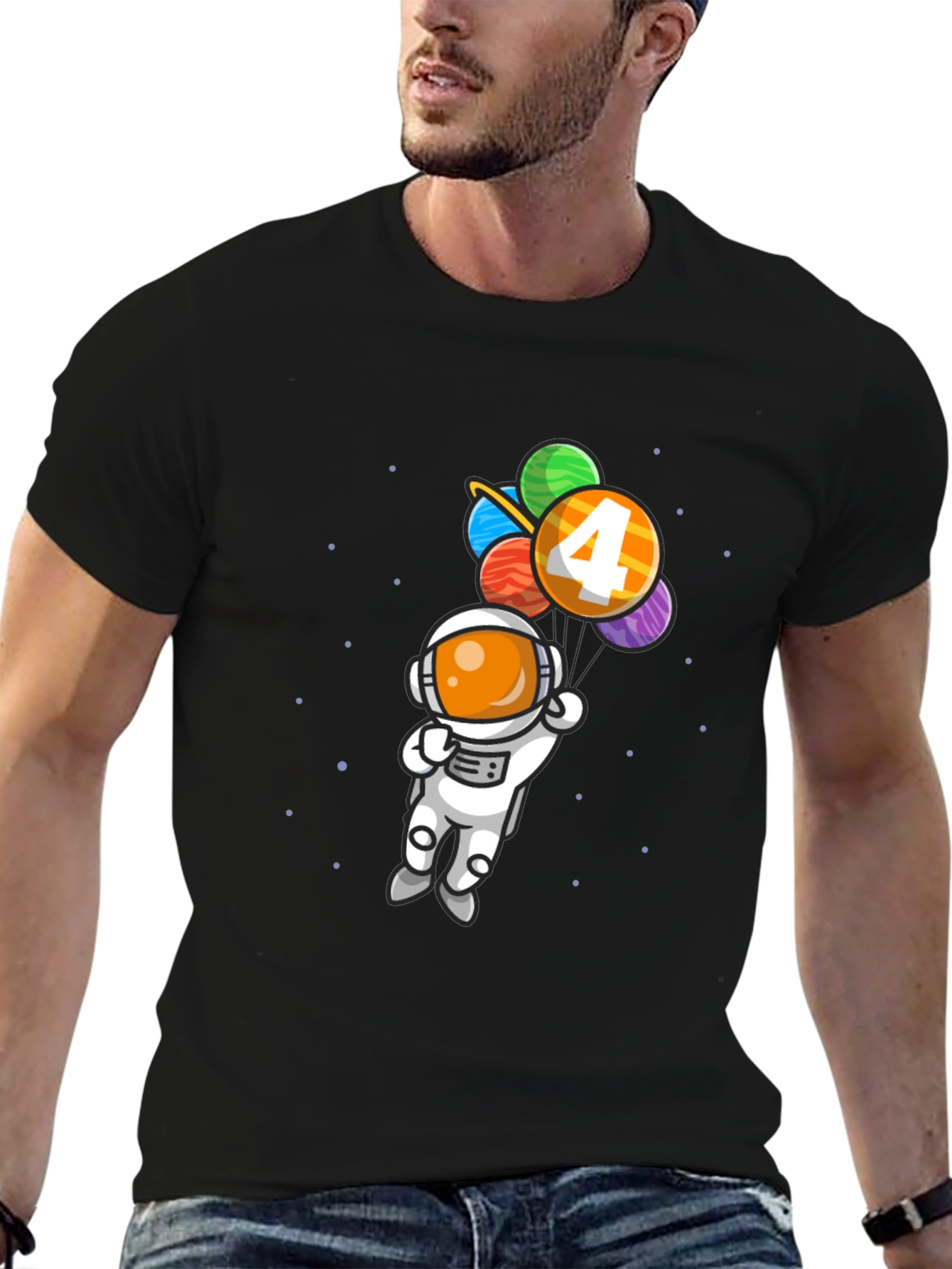 Astronaut Birthday Shirt - Number 4