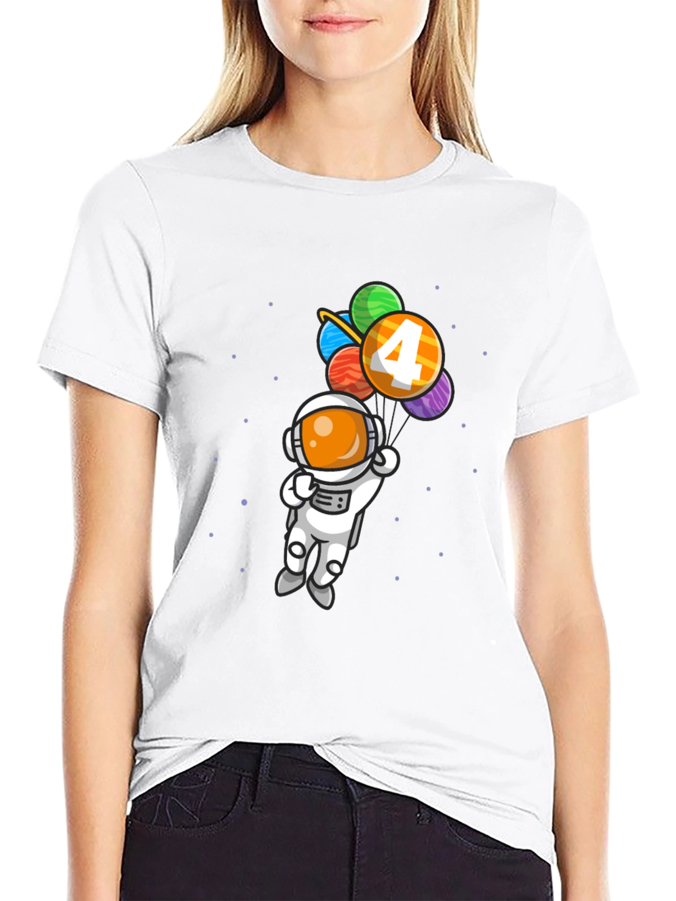 Astronaut Birthday Shirt - Number 4