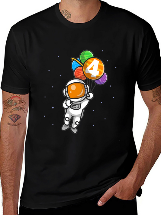 Astronaut Birthday Shirt - Number 4