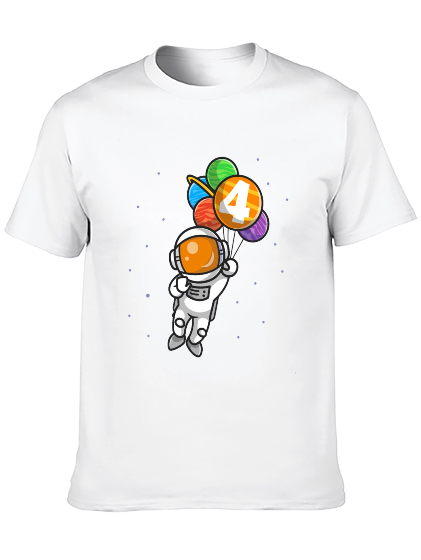 Astronaut Birthday Shirt - Number 4